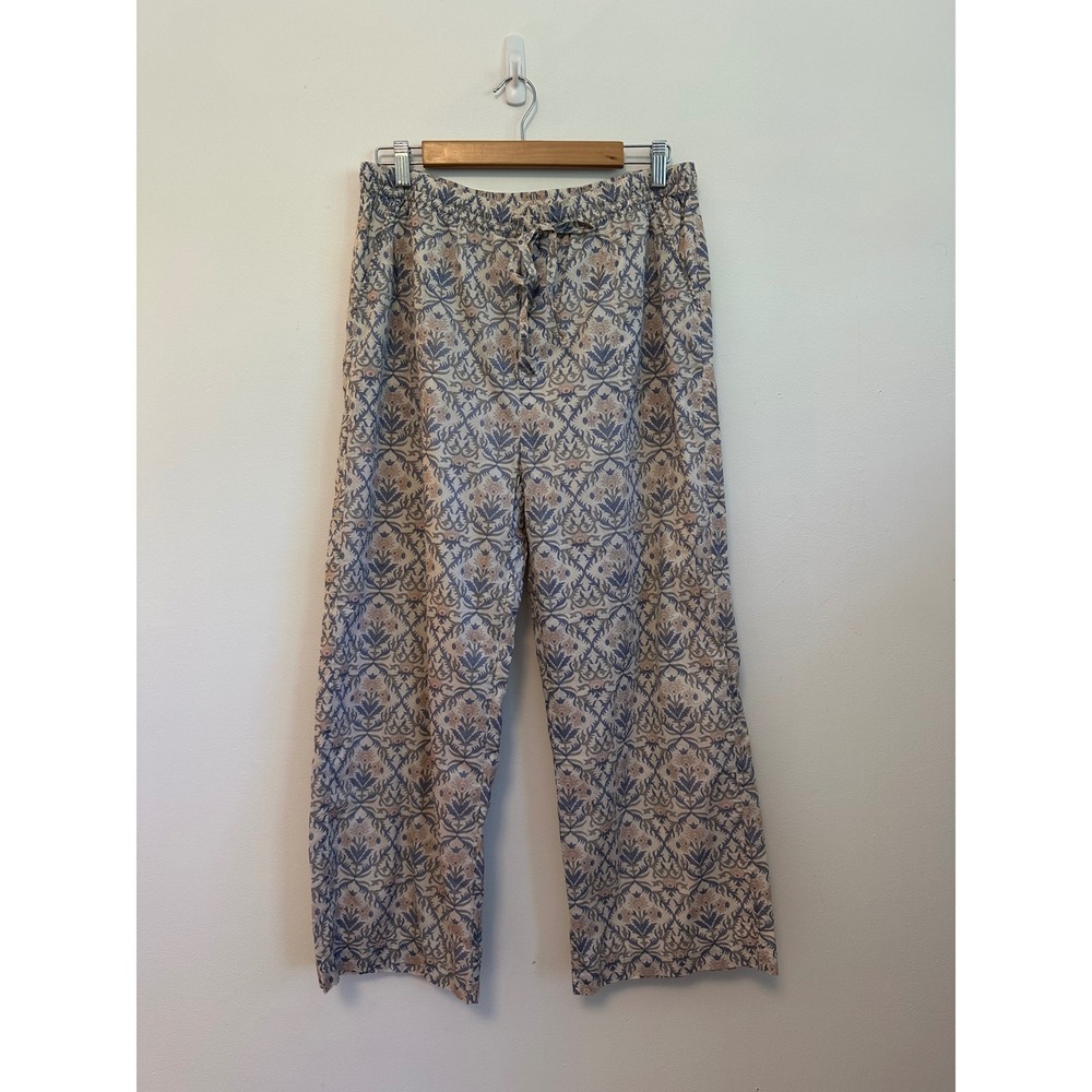 Splendid Floral Damask Cotton Wide Leg Pants | Size Large